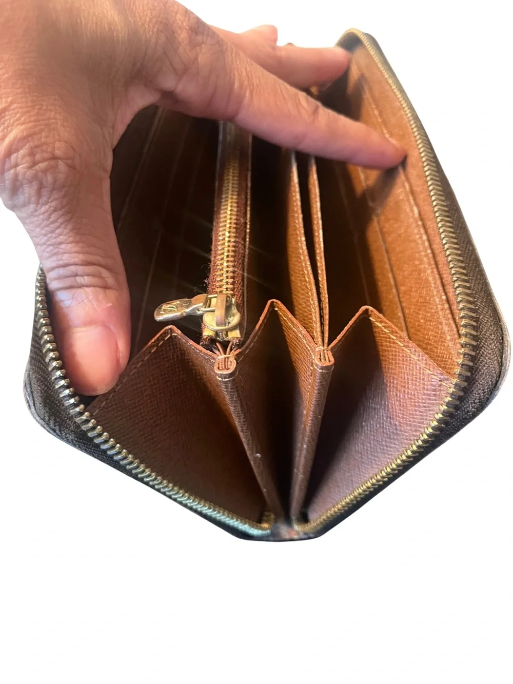 Louis Vuitton Brown Monogram Zip Wallet